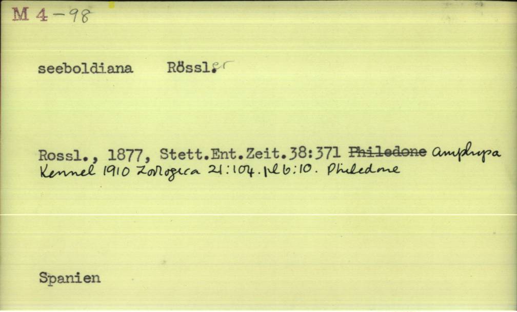 front of card